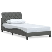 Letto singolo | Letto per adulti | Giroletto senza Materasso Grigio Scuro 100x200 cm Tessuto