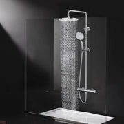Sistema doccia con termostato e doccia a pioggia - 25 cm - 3 tipi di getto - 92-126 cm - cromato