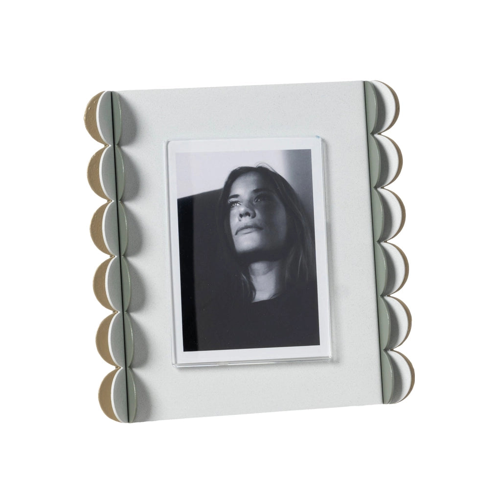 Portafoto di design Volans piccolo Bianco marmo,giada,bianco marmo,oro laccato