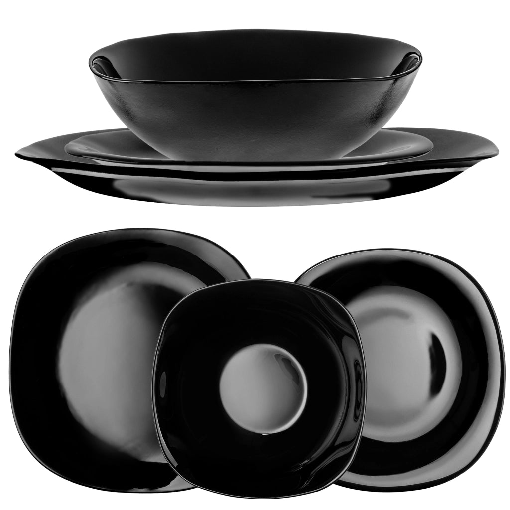 Set di 3 piatti KADAX neri