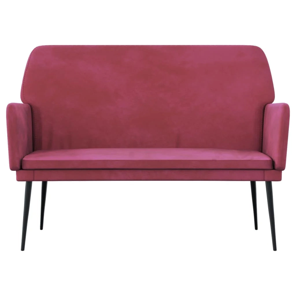 Panca/panca in velluto rosso bordeaux 108 x 79 x 79 cm 02_0010573