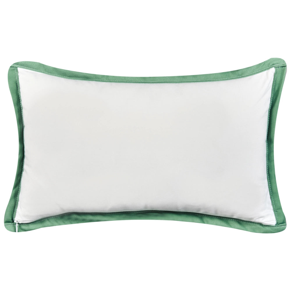 Set di 2 cuscini da esterno con motivo a foglie verde 30 x 50 cm Accessori da giardino