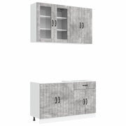 Unità Cucina LUCCA 4 pcs Grigio Cemento Legno ingegnerizzato 3438318