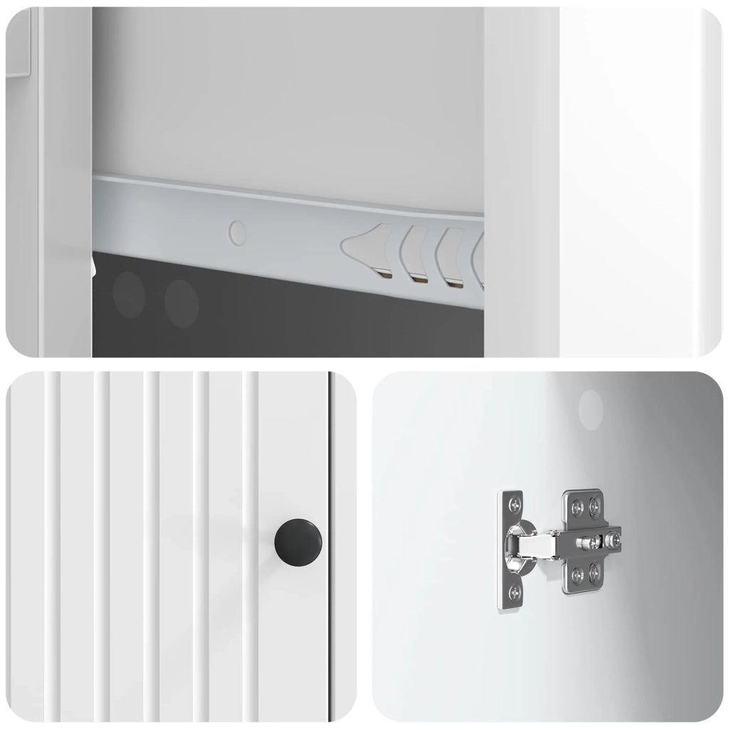 Credenza Bianco Lucido 66 x 34,5 x 90 cm Legno ingegnerizzato 894169