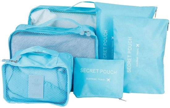 Set di assi di trasporto 6 pezzi - Tas multifunzionale per la conservazione - Classificazione dell'abbigliamento - Risparmio di spazio - Sacchetto in nylon - Dimensioni 36 x 27 cm - Taschetti di stivaggio