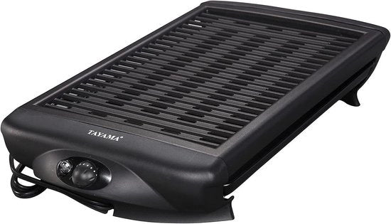 Grill elettrico con strato antiscivolo per interni - Dimensioni extra grandi, Nero, 38,1 x 25,4 cm