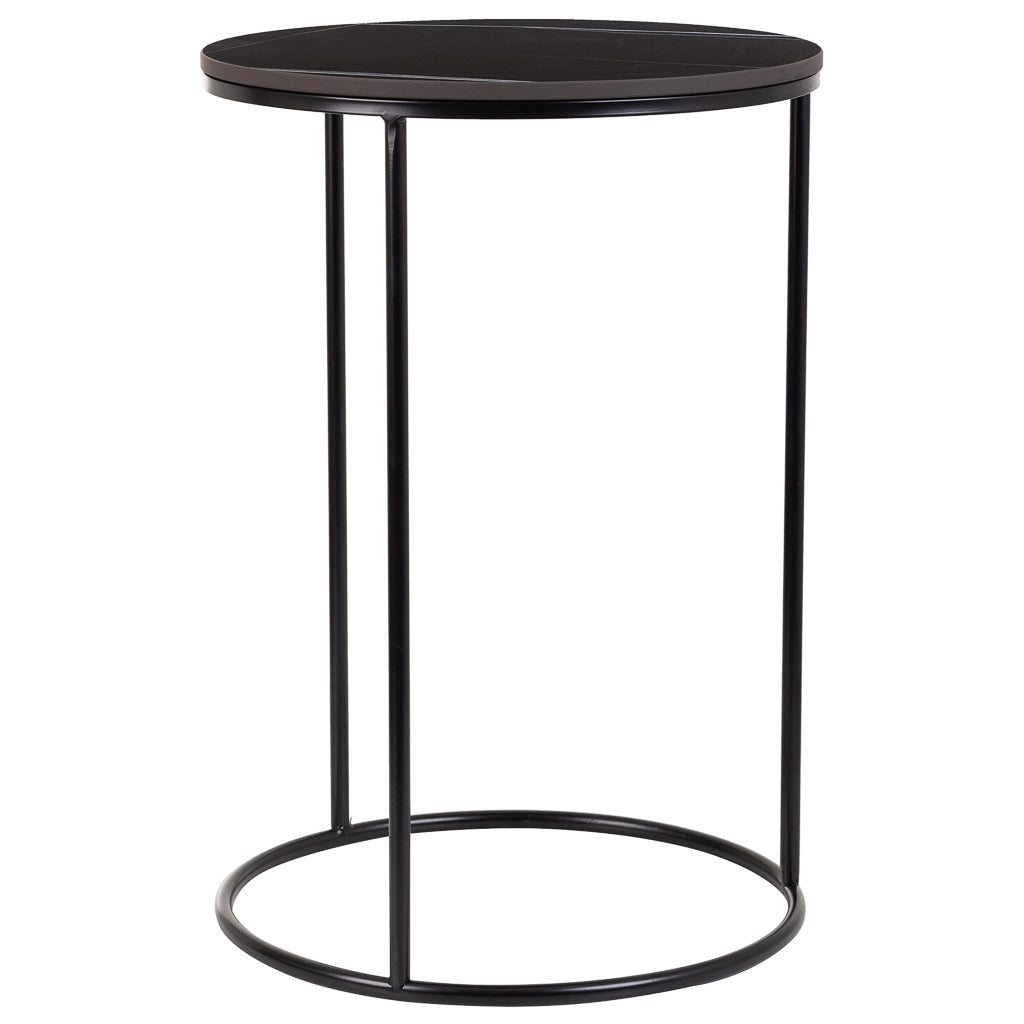 Set tavoli 3 pezzi metallo nero 29x29x46h-34x34x52h-39x39x57h cm