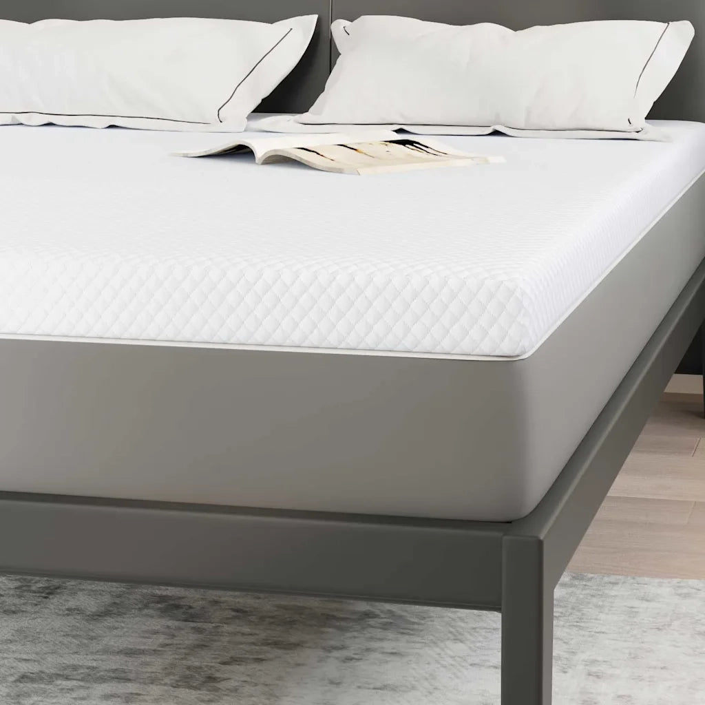 Topper per materasso-Materassino Bianco 140 x 190 cm Tessuto Jacquard 881554