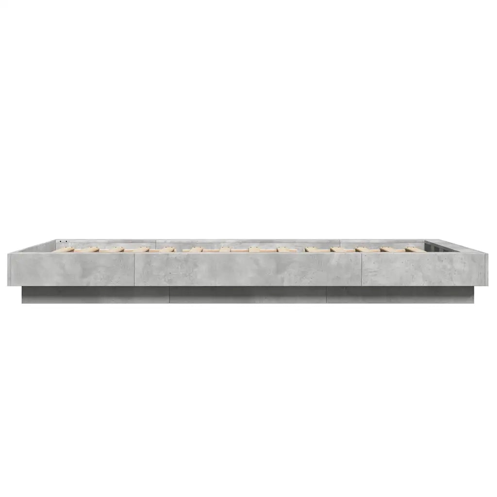 Giroletto-Struttura Letto Grigio Cemento 100x200 cm in Legno Multistrato 134201