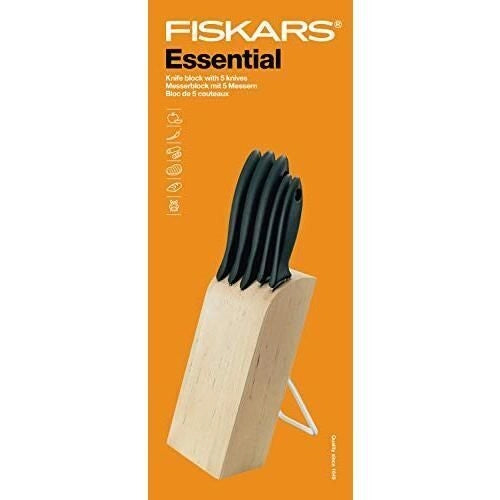 Fiskars 1023782 Ceppo per coltelli con fessure Legno