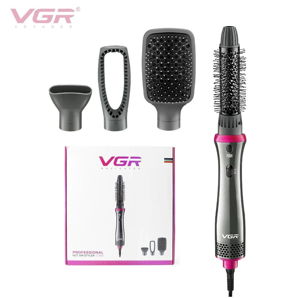 Trade Shop - Set Professionale Per Styler Ad Aria Calda Piastra Asciugacapelli 4in1 Vgr V-408 -