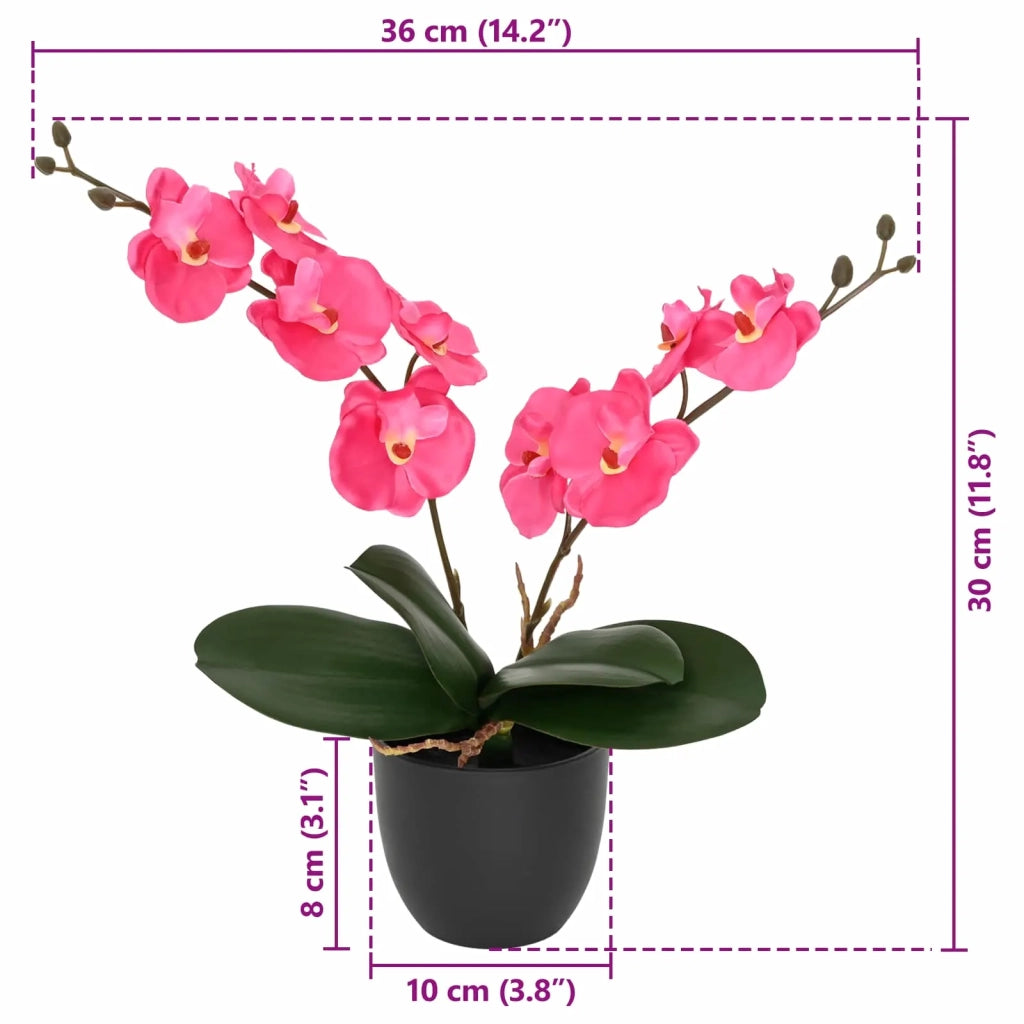 Pianta di Orchidea Artificiale Rosso 36 x 10 x 30 cm CFW9275109