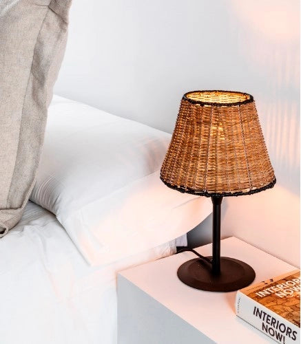 SUMBA, Lampada da Tavolo in Rattan per Interni, Faro Barcelona