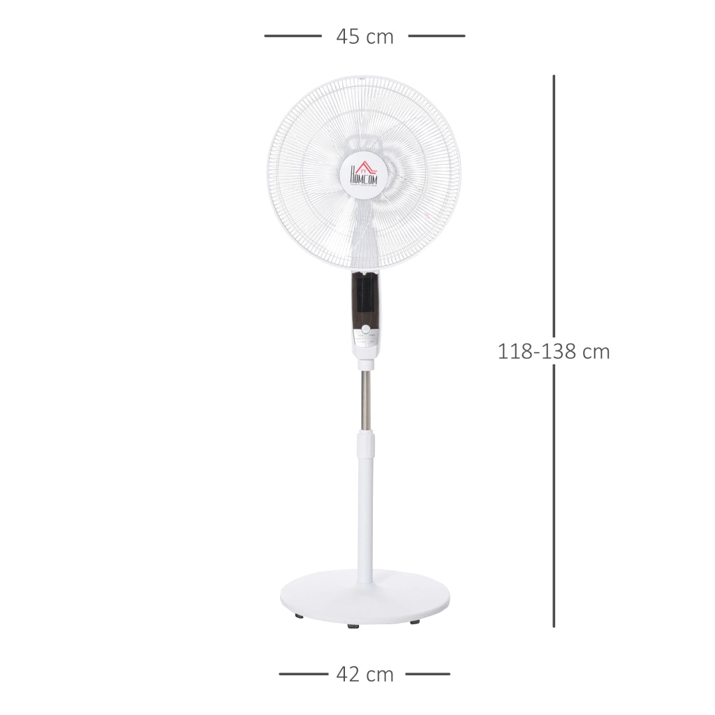 Ventilatore da terra ¨C zephmum ¨C 45x42x118-138 cm, bianco