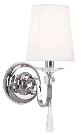 Applique glamour CHARLOTTE cromo paralume bianco E14 Maxlight