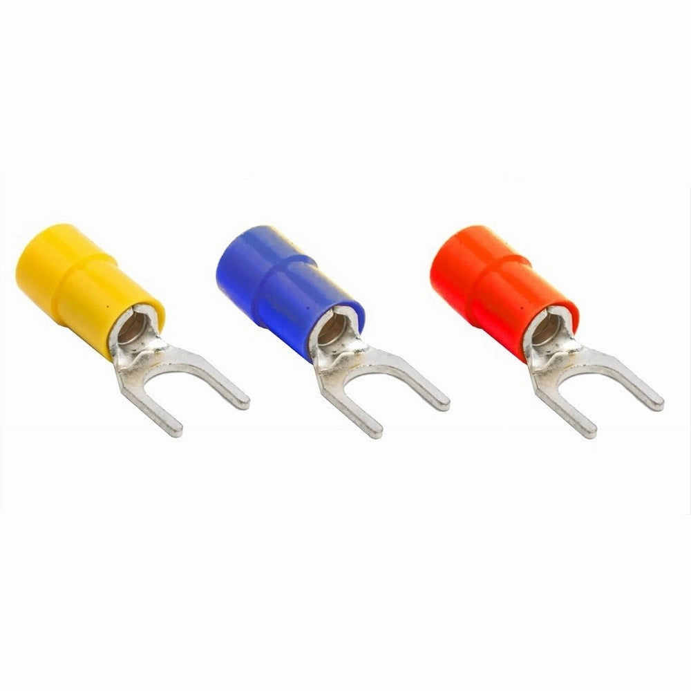 Trade Shop - Set 100 Pz Capicorda A Forcella A Crimpare Per Cavi 4 A 6 Mm² Isolato M4 Sv5.5-4 -