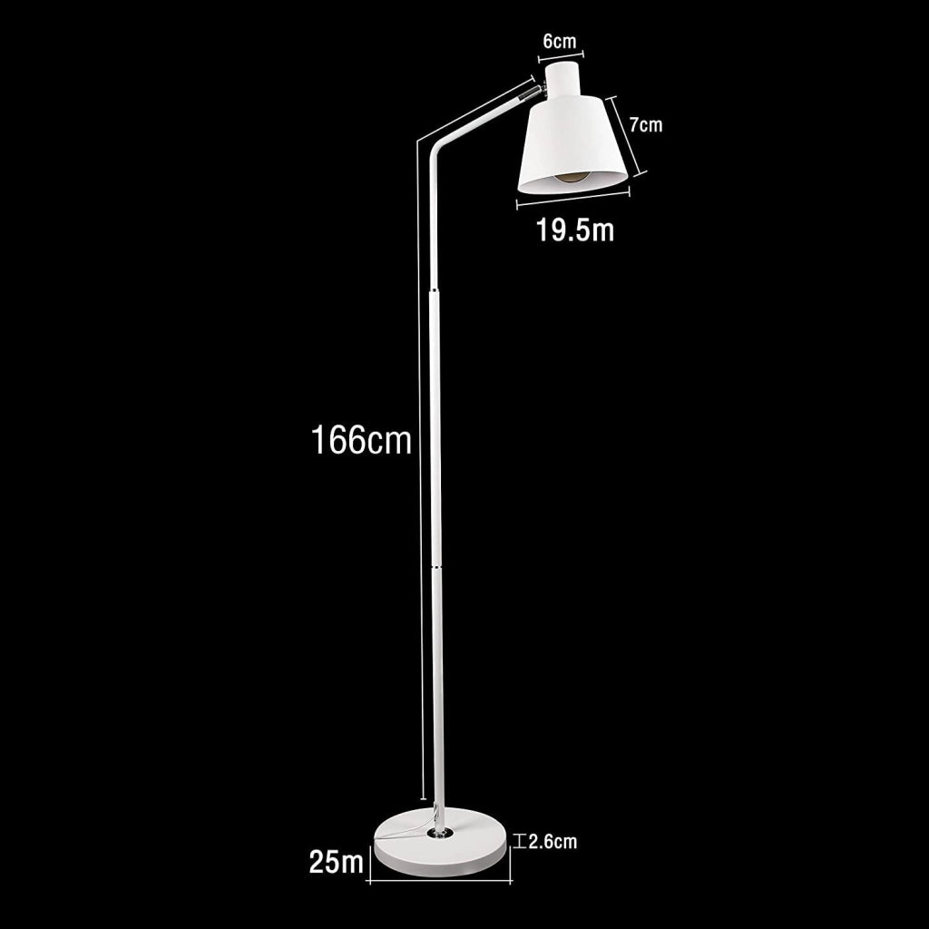 ZMH Lampada da terra vintage 166cm E27 per soggiorno ufficio nursery