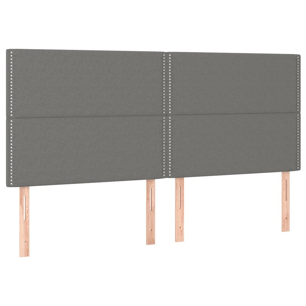 Giroletto a Molle con Materasso Grigio Scuro 160x200 cm Tessuto 3137086