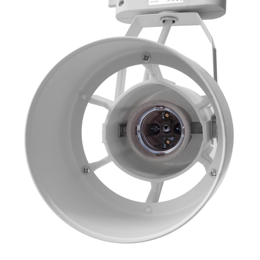 Faretto moderno LED 12W track binario monofase orientabile lampada PAR30 E27 luce spot negozio vetrina 230V BIANCO 6000K