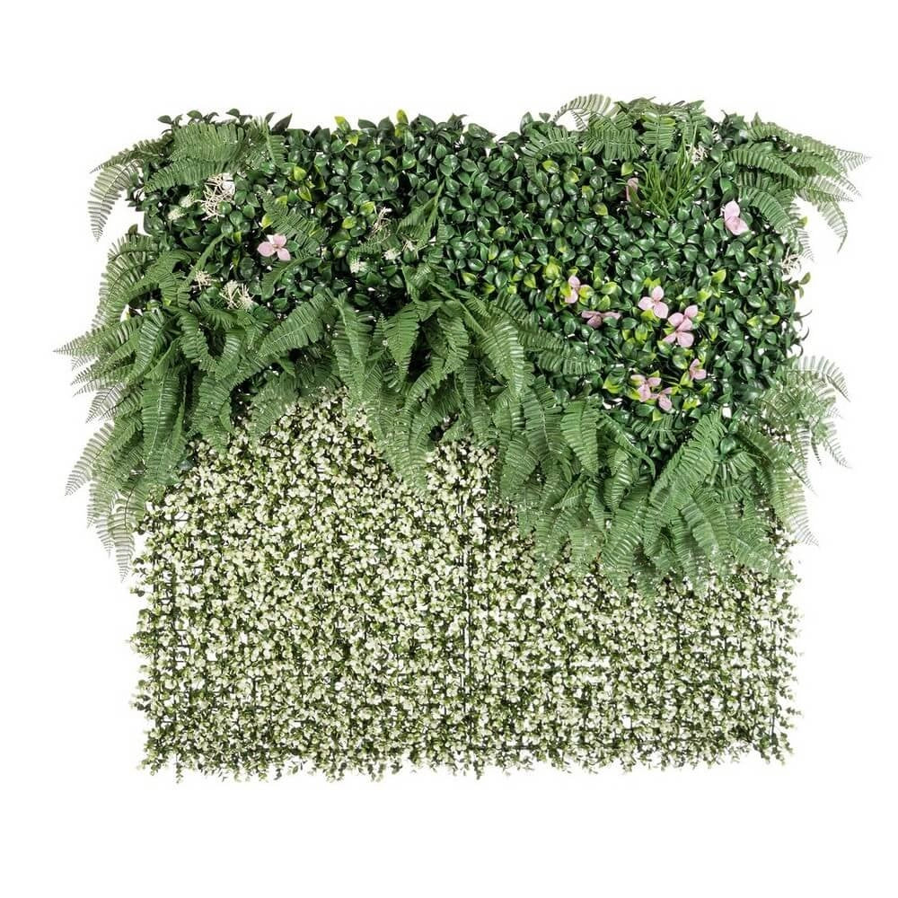 Parete Sintetica Resina Verde da Esterno 100x100 cm - NOVARA