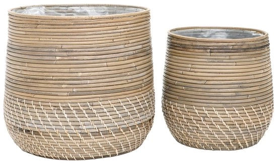 Set di contenitori Moro a doppia camera - Contenitori per organizzare - Aggiunge calore - Piccolo Ø29x25cm e grande Ø39x35cm