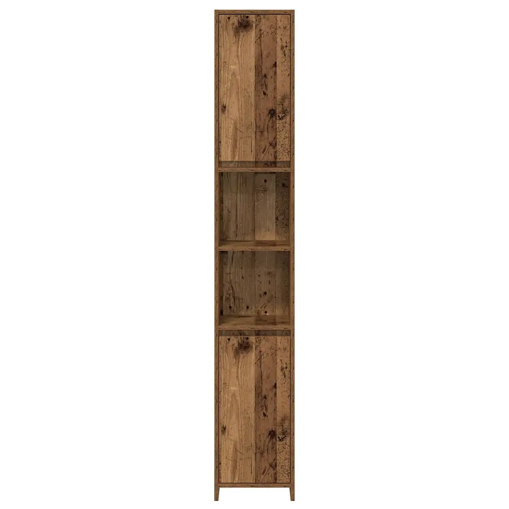 Set Mobili da Bagno 4 pz Legno Antico in Legno Multistrato