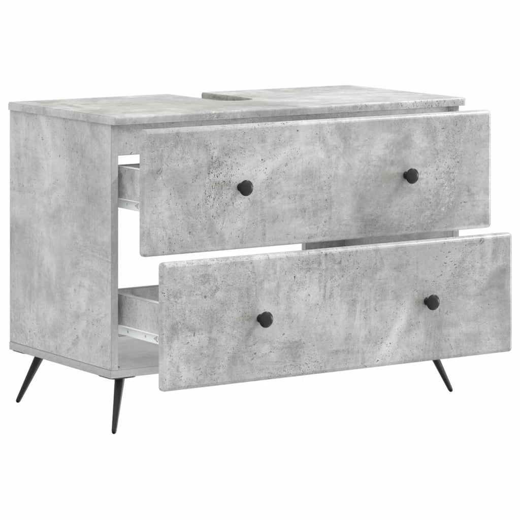 Armadio per Lavabo da Bagno BREDA Grigio Cemento 897458