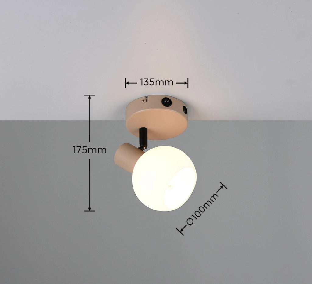 Faretto da parete-soffitto beige girevole 1xE14 BOBA RL