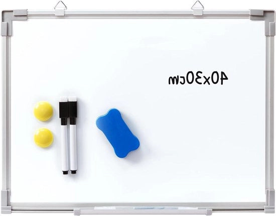 Magnetico Tavolo Bianco 40 x 30 cm | Rimovibile | Matite e Magnete | Casa Scuola Ufficio