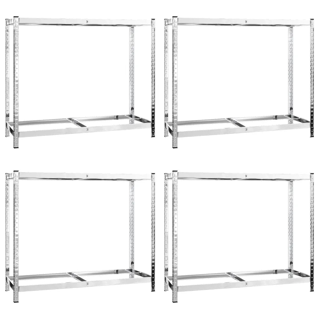 Portapneumatici a 2 Livelli 4pz Argento 110x40x110cm in Acciaio 3154231
