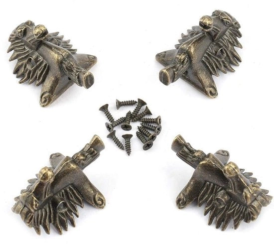 Decorazione per angolo - Piastra di protezione per angolo - 4 pezzi - 3,9 x 2,9 cm