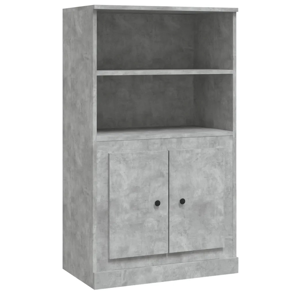 Credenza-Buffet-Armadio da cucina Grigio Cemento 60x35,5x103,5 cm in Legno Multistrato 921354