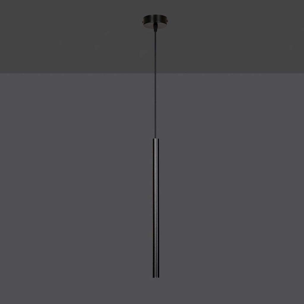 Lampada a sospensione Selter in acciaio nero opaco