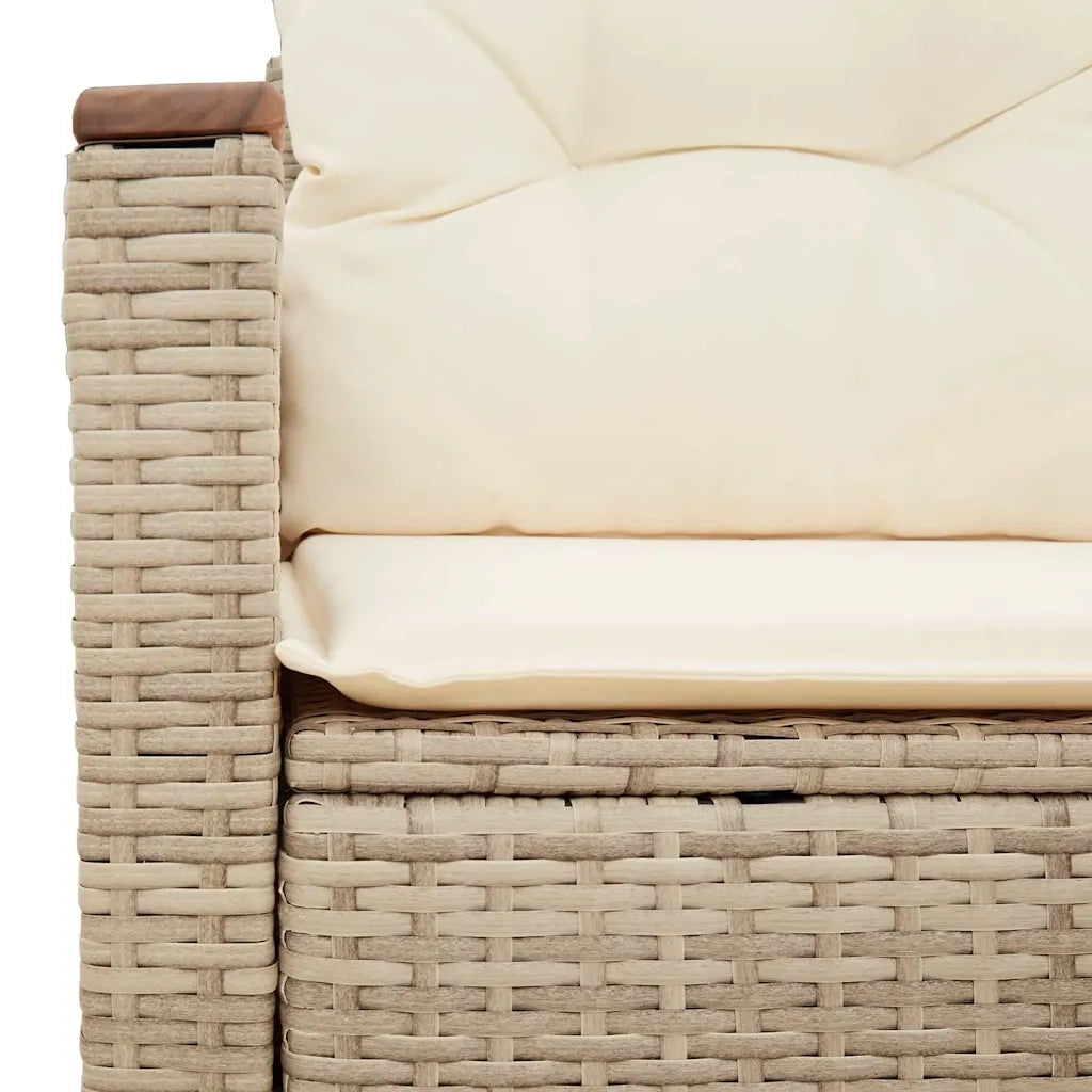 vidaXL Divano da Giardino con Cuscini a 2 Posti Beige in Polyrattan