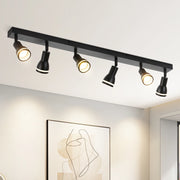 ZMH Faretto da soffitto neri 6 luci GU10 metallo orientabili per cucina ufficio soggiorno camera letto senza lampadina