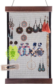 Organizzatore di orecchini a muro, hanger per orecchini, organizzatore di accessori per orecchini a muro (61 x 30,5 cm)
