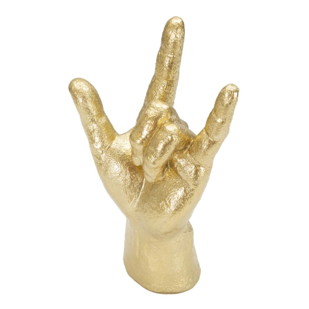 Scultura Mani 4, Oro, Poliresina, 14,5x7x23 cm