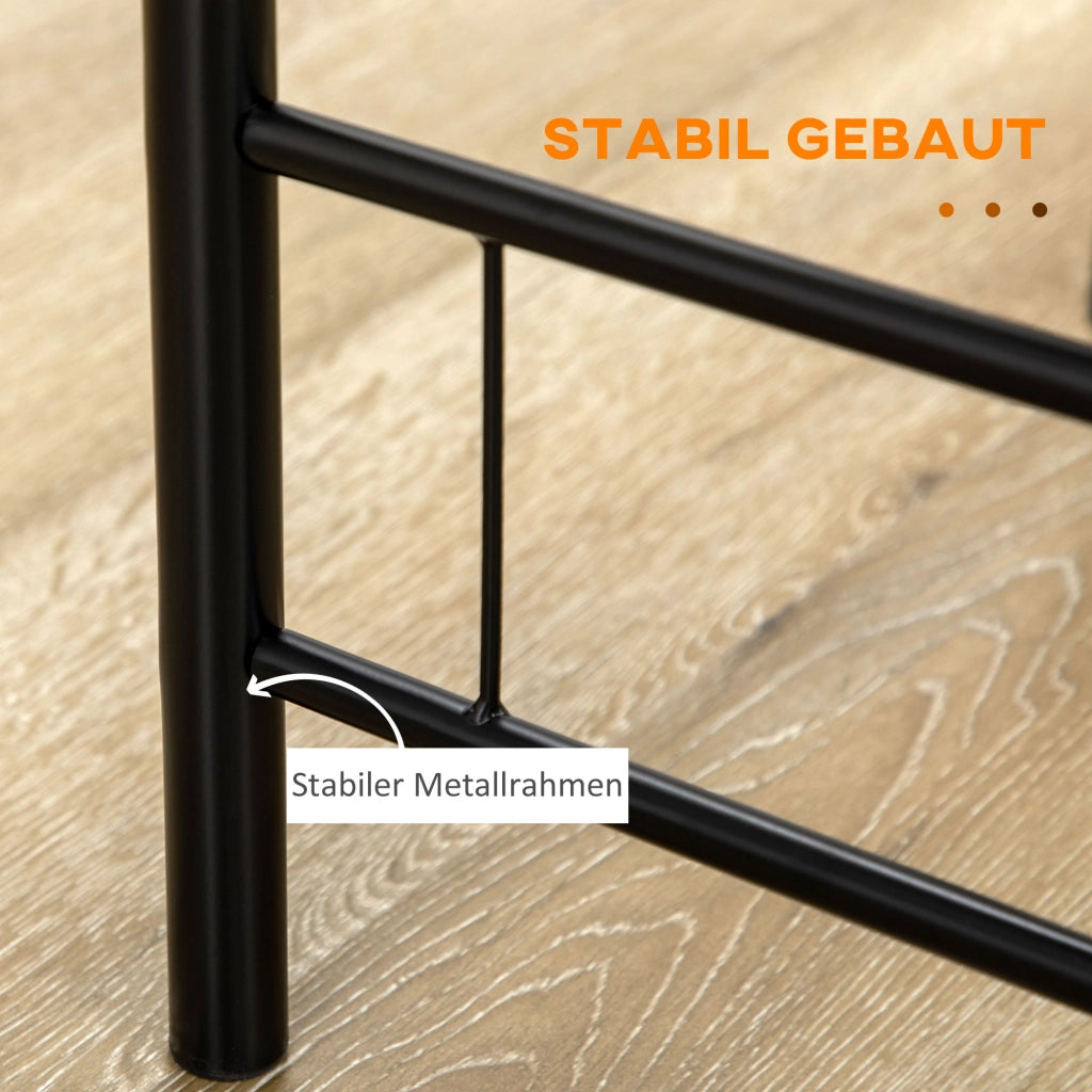 Tavolo da pranzo con 2 sedie ¨C zephmum ¨C nero, 80x53x74.5 cm