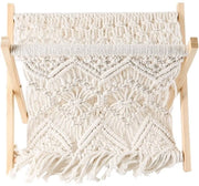 Rack di riviste bohemien con struttura in legno