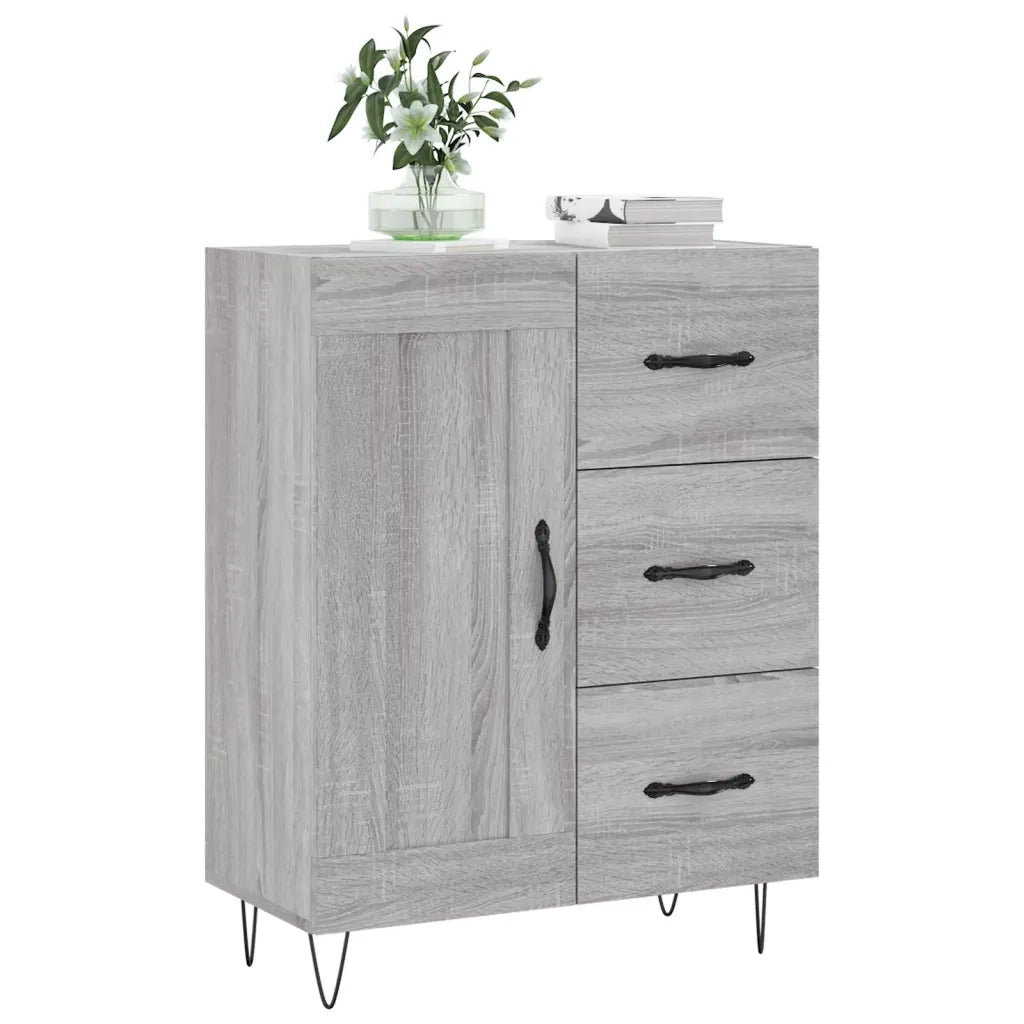 Credenza Grigio Sonoma 69,5x34x90 cm in Legno Multistrato 830258