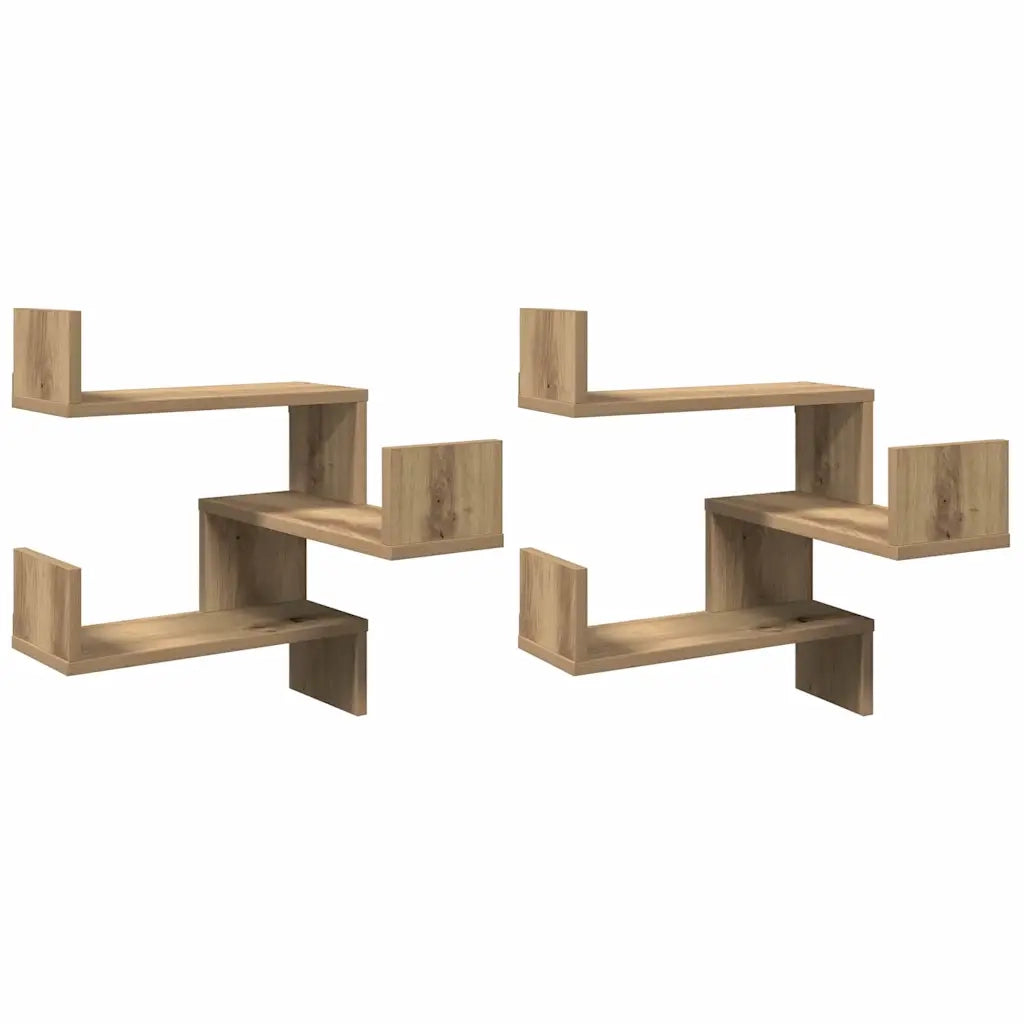 Mensole Angolari 2pz Artigianale 40x40x49,5 cm in Truciolato 856609