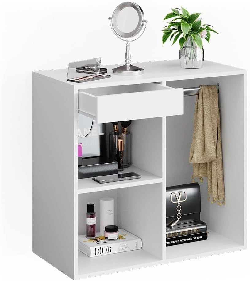 Cassettiera da toilette Isabelle, Bianco, 80.1 x 75 cm, adatto per l'ampliamento di tavoli da trucco