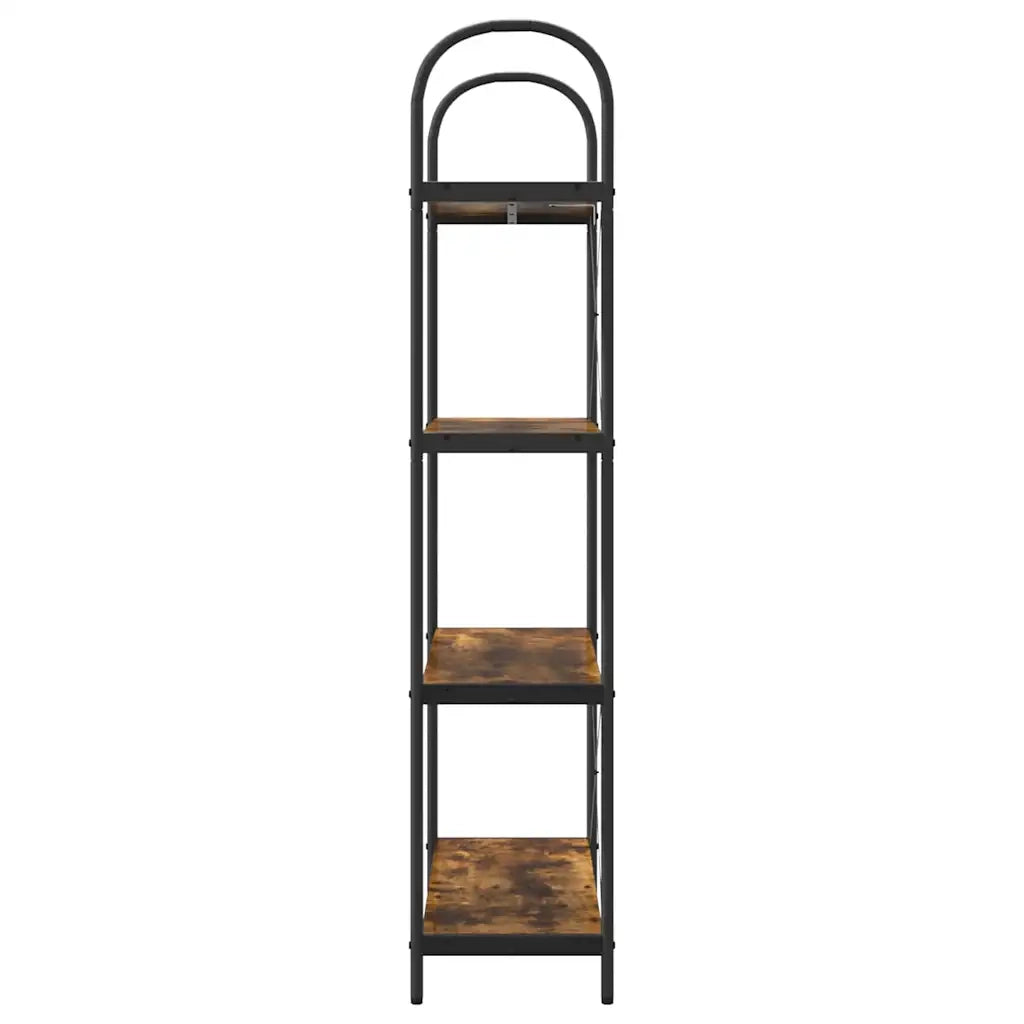 Libreria-Scaffale per Libri-Mobile di Stoccaggio Rovere fum¨¦ 80 x 30 x 146 cm Legno multistrato 887167