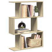 Libreria Divisorio 3 Ripiani Sonoma 70x24x97 cm in Truciolato 858113