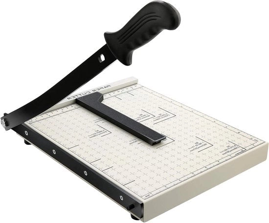 Taglierine Carta A3 B4 A4 - Taglio efficiente - 1 pezzo - Bianco - Metallo - 32,5 x 25,5 x 3 cm