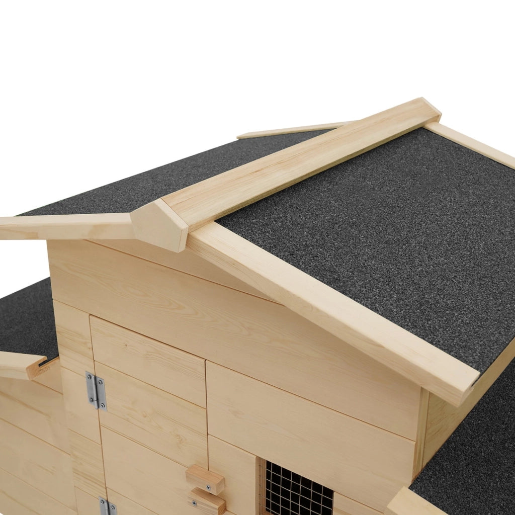 IDMarket - Pollaio con cassetta nido in legno per 2-3 polli COMFORT