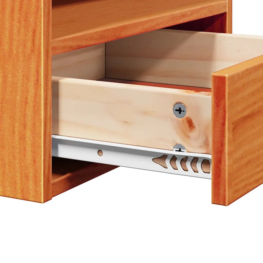Comodino | Armadio da Notte | Mobiletto da notte con cassetto Marrone cerato 38 x 36 x 29,5 cm