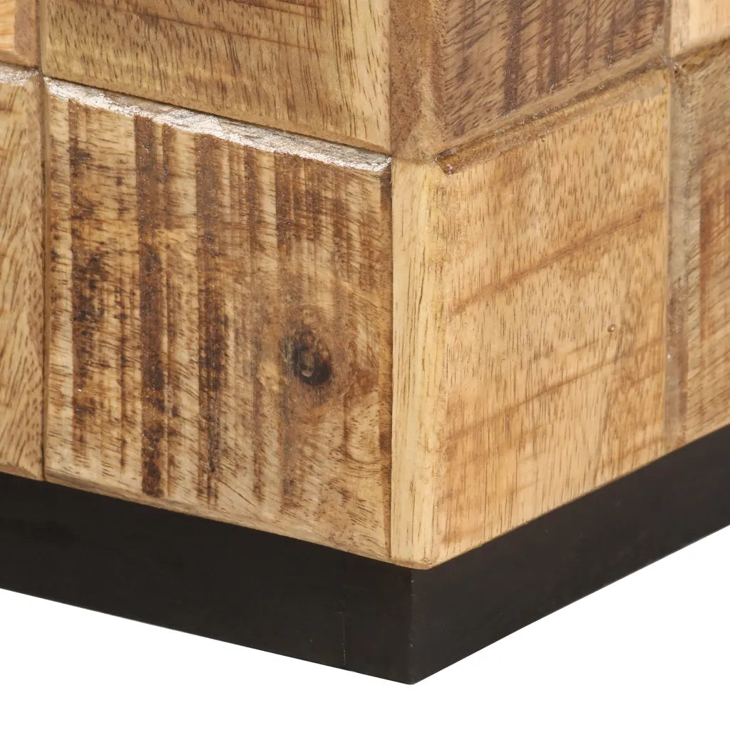 Tavolini da CaffÃ¨ a Parallelepipedo 2 pz Legno di Mango Grezzo