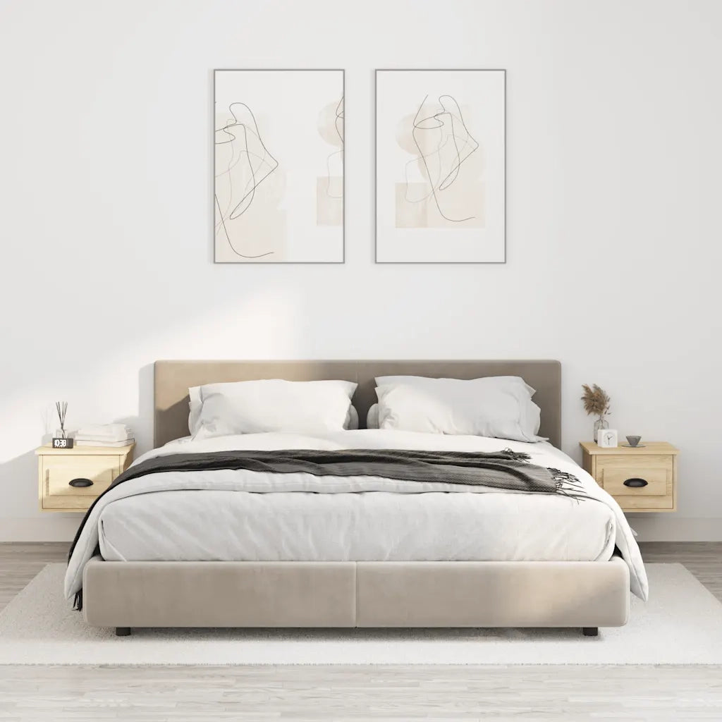 Comodini a Parete 2 pz Rovere Sonoma 41,5x36x28 cmcod mxl 79026