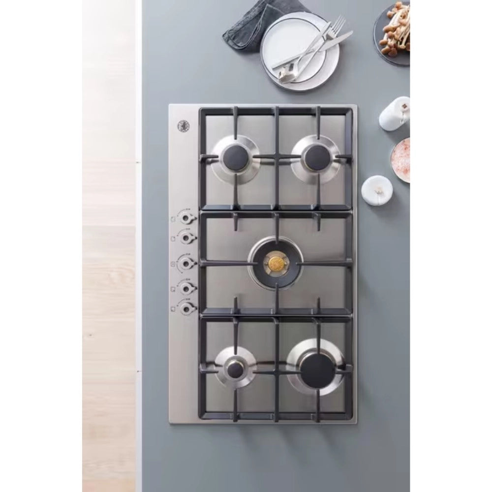 Piano cottura Bertazzoni P905CPROX a gas 90 cm. 5 zone dual wok centrale inox